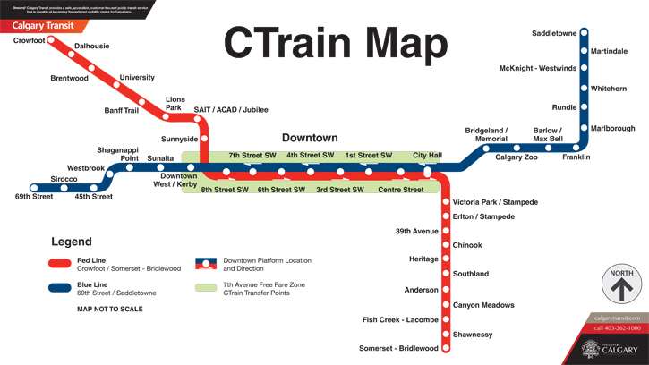 C-Train route map