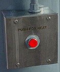 Heater button in Minneapolis LRT shelter